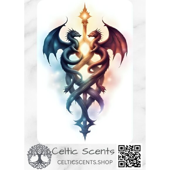 Celtic Knot Magnetic Bookmark, Laminated with Strong Magnet, Dragons Multicolor - Picture 1 of 1